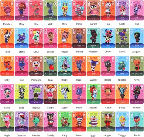 nfc cards animal crossing new horizons|acnh amiibo cards full set.